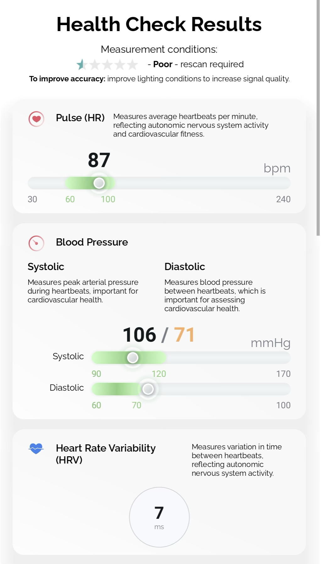 UI V2 results screen